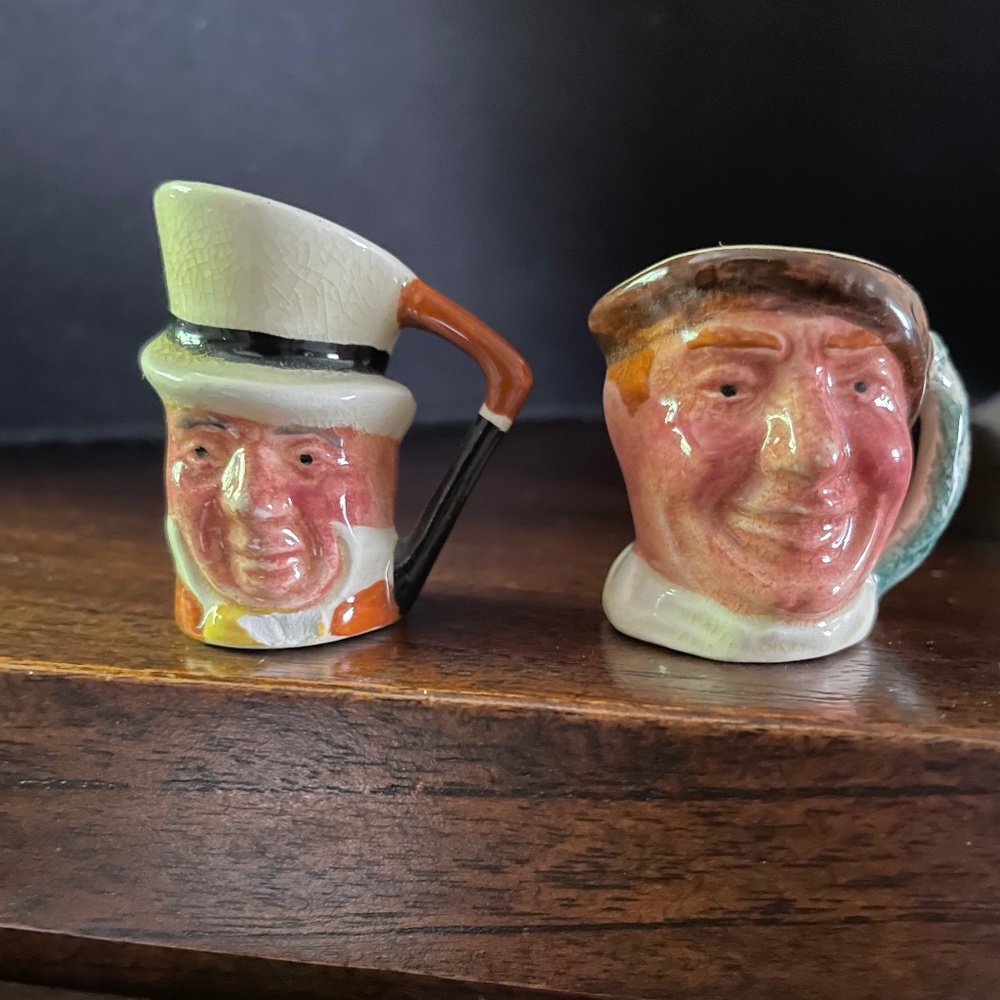 Uncle Tom Cobleigh & Mr Micawber Toby Jug Cobley Face Mug Mini 1930